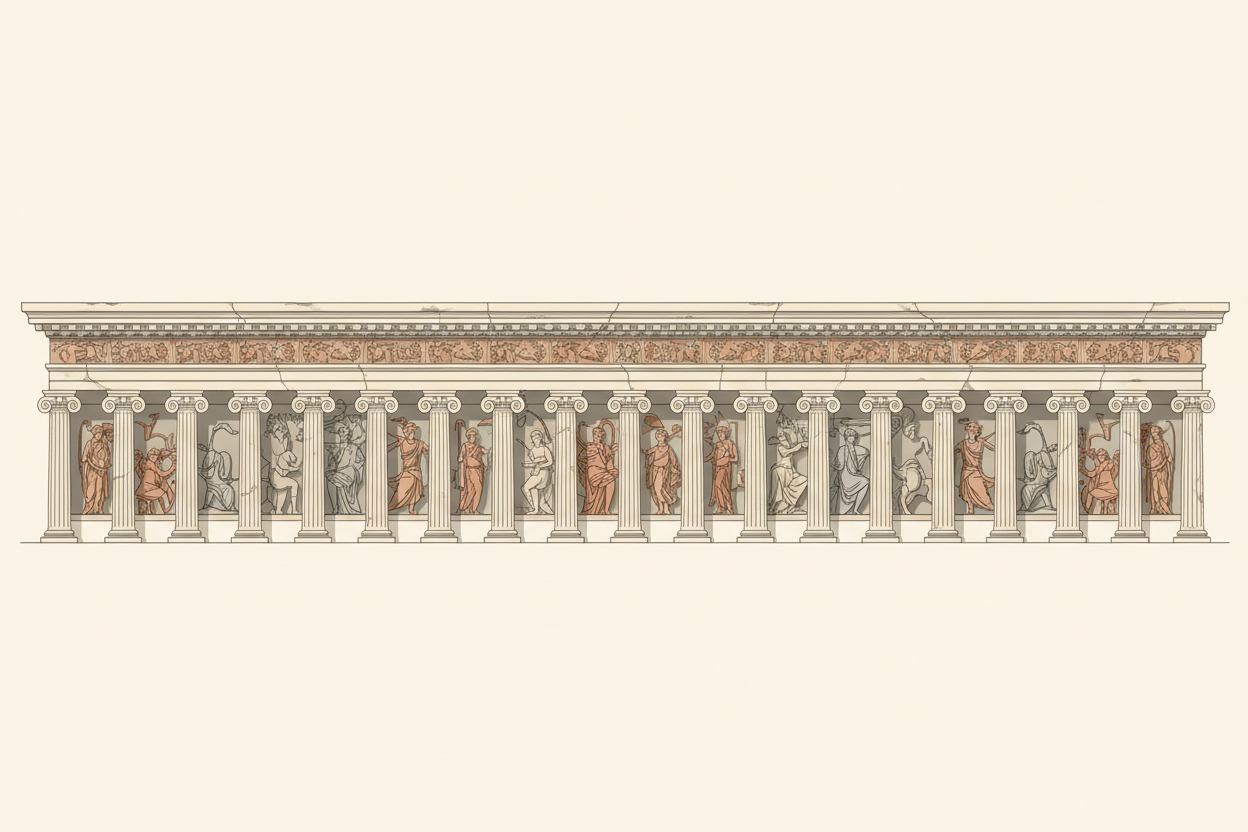 Roman Column Frieze Border